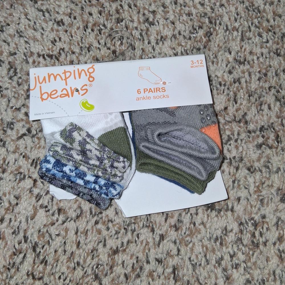 Jumping Beans  Ankle Socks 6 Pairs